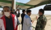 بازديد سرپرست فرمانداري شهرستان بافق بهمراه كارشناسان مديريت بحران استان يزد از كانون فرسايش بادي گودگوار