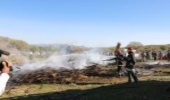 مانور اطفاء حریق درمنطقه جنگلی باغشادی شهرستان خاتم برگزارشد
