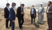 اجرای مراسم نهالکاری توسط مسئولین در بخش خرانق شهرستان اردکان