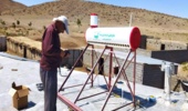 تأمین و نصب شش دستگاه آبگرمکن خورشیدی در روستاهای محدوده طرح ترسیب کربن در شهرستان های خاتم و مروست به صورت مشارکتی