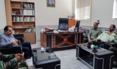 جلسه رئیس اداره منابع طبیعی و آبخیزداری شهرستان مهریز و فرمانده یگان حفاظت اداره کل منابع طبیعی و آبخیزداری استان یزد
