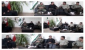 جلسه ریاست اداره با سرهنگ زارع (فرماندهی) و پرسنل یگان حفاظت در اداره منابع طبیعی و آبخیزداری شهرستان اردکان