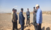 بازدید معاون فنی وکارشناسان بیابان اداره کل منابع طبیعی استان ازپروژه 3500 هکتاری حوزه غرب ابرکوه