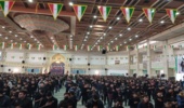 اجتماع عظیم هیئت های دانش آموزی در سالروز شهادت امام موسی کاظم (ع) و  ایام الله دهه فجر  در محل مصلی آیت الله اعرافی (ره) شهرستان میبد