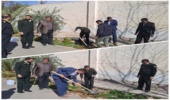 غرس نهال به مناسبت ششمین روز از هفته منابع طبیعی در محل فرماندهی نیروی انتظامی اردکان