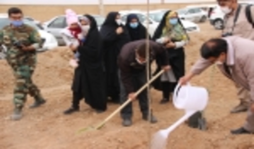 به مناسبت روز درختکاری و آغاز هفته منابع طبیعی کاشت نهال در محل کمربند سبز یزد انجام شد