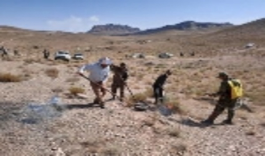 مانور اطفاء حریق منابع طبیعی شهرستان تفت 