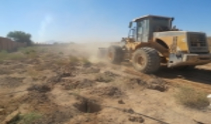 1850 متر از اراضی ملی در دهستان فهرج از ید متجاوزین خارج وبه انفال باز  گردانده شد