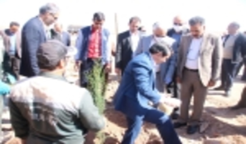 مراسم روز ملی درختکاری  در محل 1ارک 1200 هکتاری یزد برگزار شد