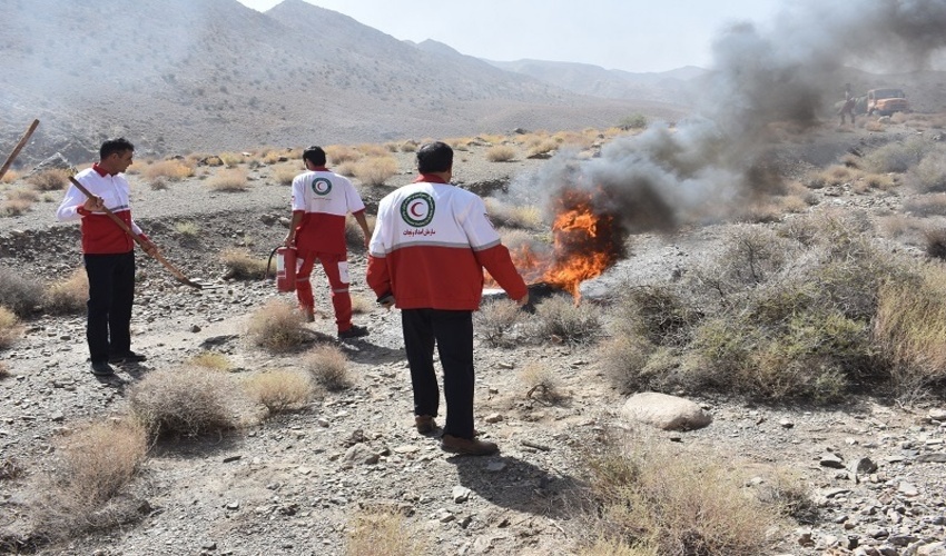 برگزاری مانور اطفاء حریق