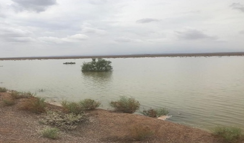 آبگیری بندهای خاکی شهرستان اردکان طی بارش های اخیر