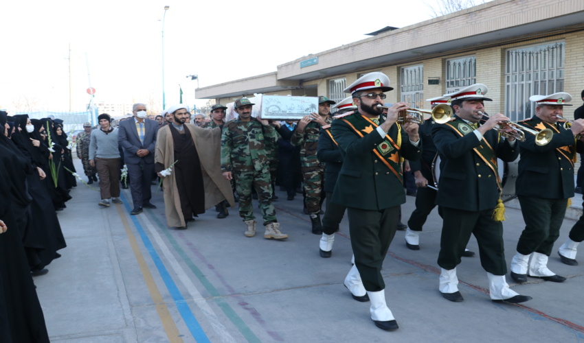 مراسم وداع با شهید گمنام در محل اداره کل منابع طبیعی و آبخیزداری استان یزد