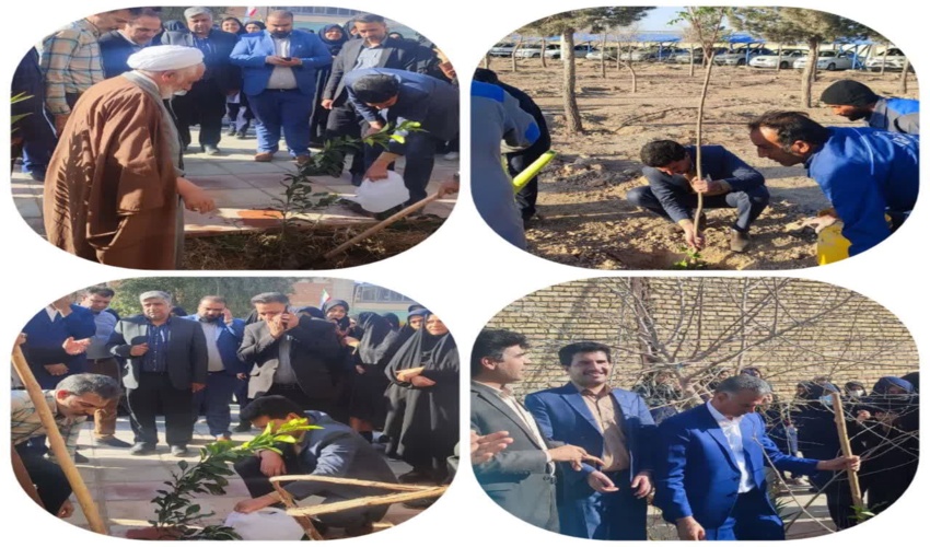 برگزاری آئین روز درختکاری 15 اسفند ماه 1401 توسط اداره منابع طبیعی و آبخیزداری شهرستان میبد