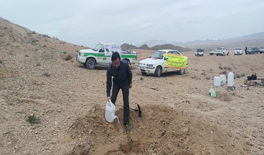 کاشت نهال در روز یزرگداشت شهدا در شهرستان بهاباد