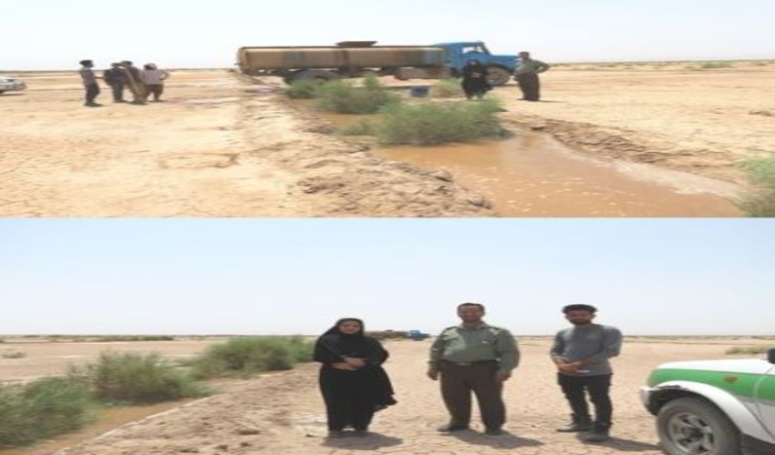  آبياري كشت هاي سنواتي 96 و 1400 گودگوار شهرستان بافق نظارت شد