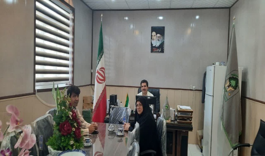 جلسه با بخشدار بفروئیه در محل اداره منابع طبیعی و آبخیزداری شهرستان میبد