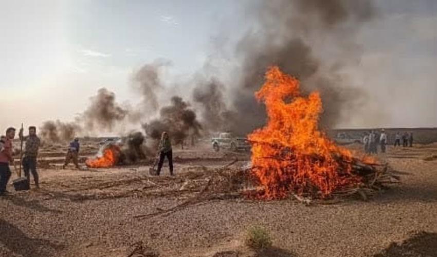 برگزاری مانور اطفاء حریق در روستای حاجی آباد بافق 