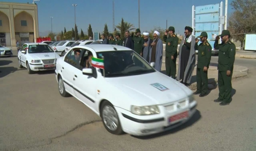 رزمایش رهروان شهدا در شهرستان میبد 