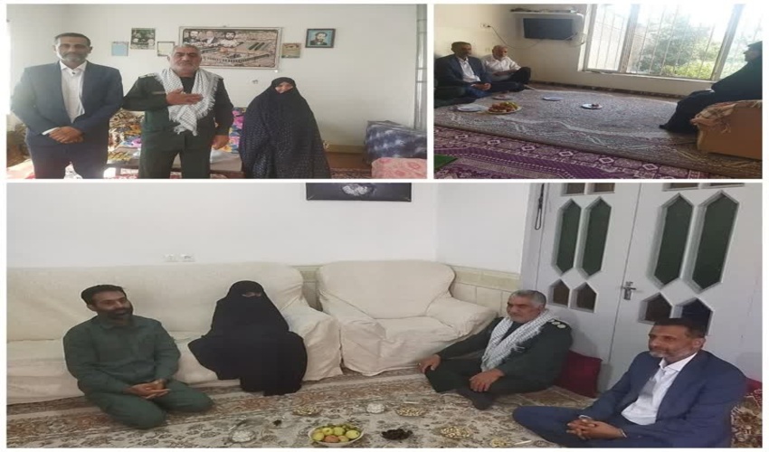 دیدار ریس اداره منابع طبیعی و آبخیزداری اردکان با خانواده شهیدان شهرستان اردکان به مناسبت هفته دفاع مقدس