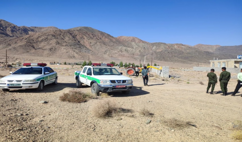 قلع و قم ساخت و ساز غیرمجاز در اراضی ملی در روستای بنستان شهرستان بهاباد 