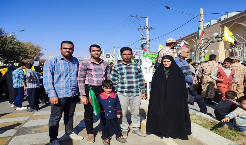 حضور کارکنان اداره منابع طبیعی و آبخیزداری شهرستان بهاباد در مراسم 13 آبان