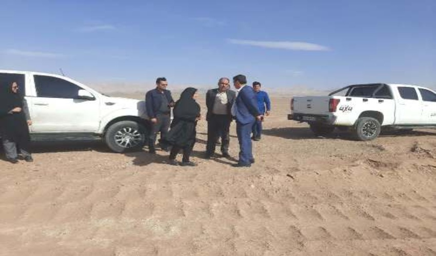 بازدید معاون فني اداره كل منابع طبيعي و آبخيزداري استان يزد از عرصه هاي محل اجرای طرح کاشت یک میلیارد درخت در شهرستان بافق
