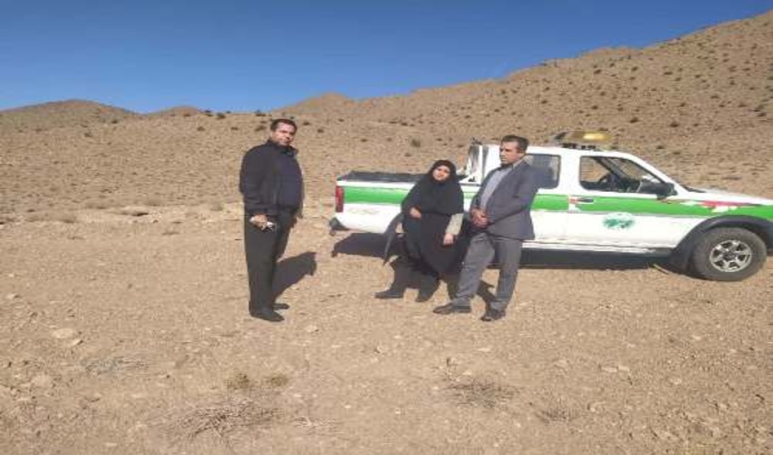 مكان يابي اجراي پروژه بند خاكي روستاي كوشك شهرستان بافق