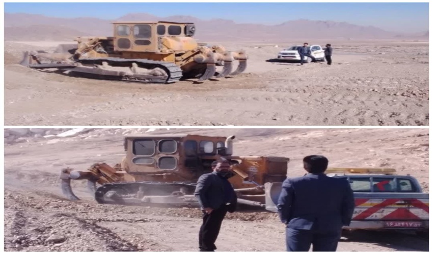 تثبیت و ساماندهی بستر رودخانه فصلی در شهرستان میبد 