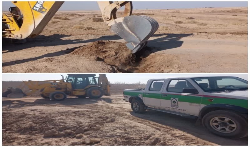 رفع تصرف از اراضی ملی به مساحت  ۲/۱ هکتار  واقع در بخش مرکزی(احمد آباد) شهرستان اردکان 