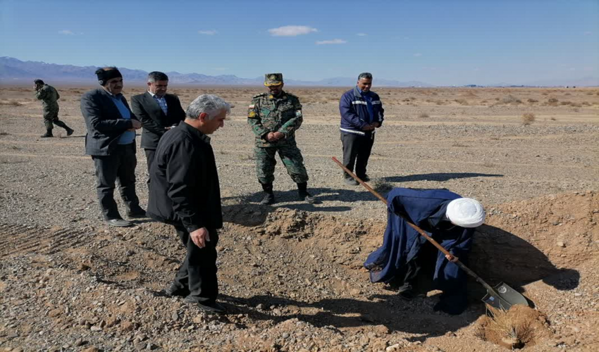 پویش نهال کاری در شهرستان اشکذر با حضور نیروهای یگان ویژه نیروی انتظامی استان 