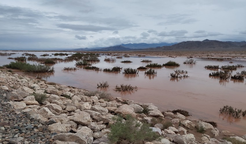 آبگیری بندهای خاکی شهرستان بهاباد پس از بارندگی های اخیر
