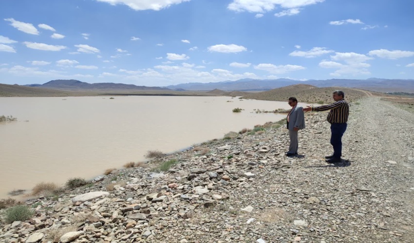 بازدید و ارزیابی از بند خاکی ده عسکر شهرستان بهاباد