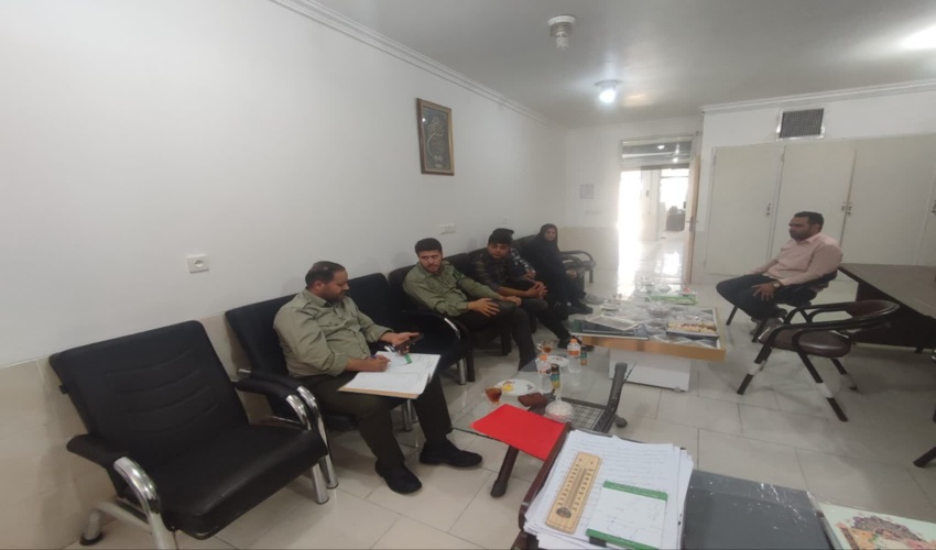 بازدید فرمانده یگان حفاظت اداره کل منابع طبیعی و آبخیزداری  از اداره منابع طبیعی شهرستان بهاباد 