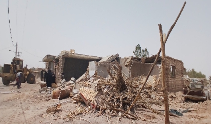 اجرای حکم خلع ید و قلع و قمع در یک هزار مترمربع از اراضی ملی شهرستان بافق