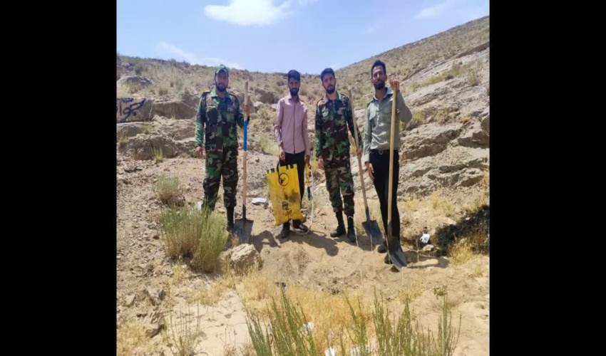 گزارش وقوع آتش سوزی در ارتفاعات شیرکوه شهرستان تفت در تاریخ 1403/04/10