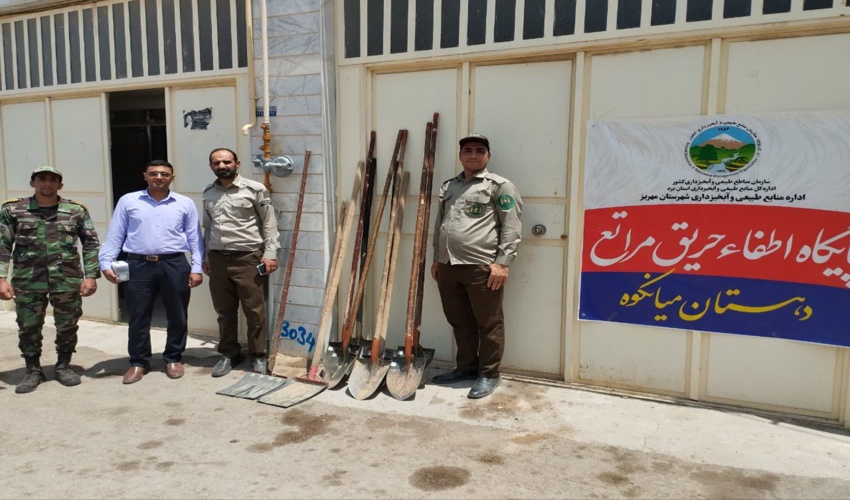 افتتاح و تجهیز دومین پایگاه اطفای حریق دهستان میانکوه شهرستان مهریز