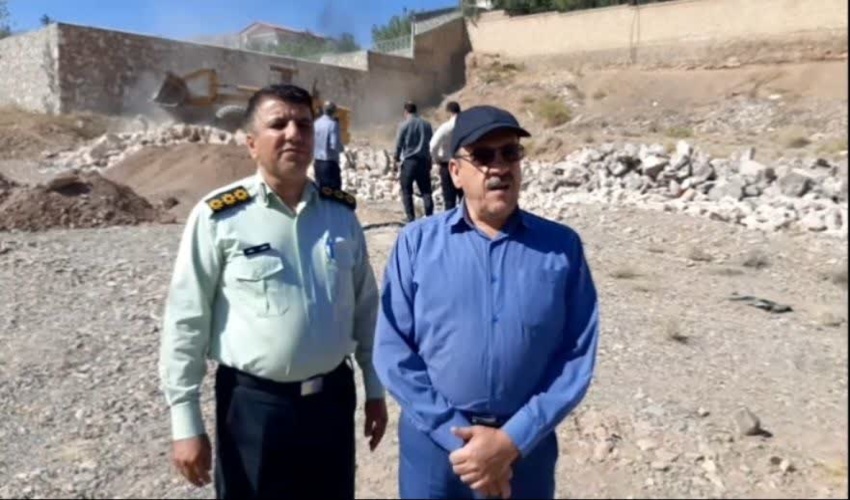 اجرای تبصره جهت رفع تصرف از اراضی تصرفی ملی در منطقه سعید آباد شهرستان تفت در روز پنج شنبه مورخ 1403/07/05