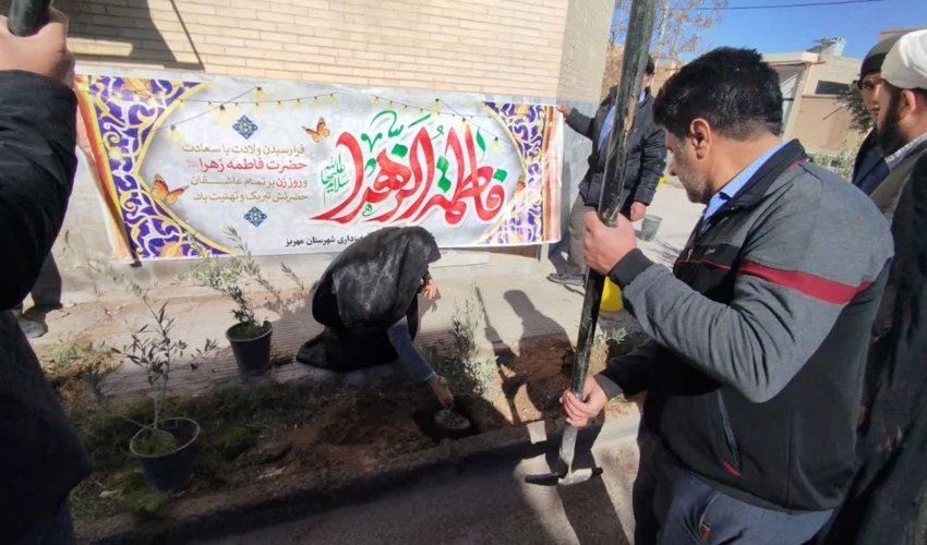 برگزاری پویش درختکاری «در سایه مادر» شهرستان مهریز استان یزد