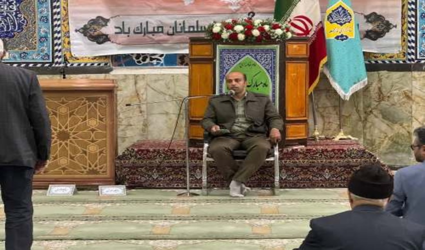 سخنرانی قبل از خطبه نماز جمعه با حضور فرمانده یگان حفاظت اداره منابع طبیعی و آبخیزداری شهرستان بافق در محل مسجد جامع 