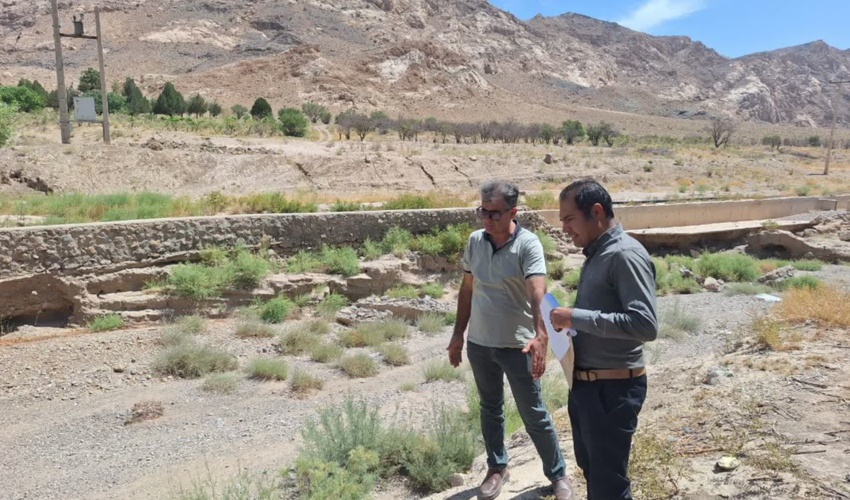 بازدید رئیس اداره کنترل سیلاب و آبخوانداری اداره کل منابع طبیعی و آبخیزداری استان از پروژه احداث و مرمت دیوار ساحلی بوروئیه هرات